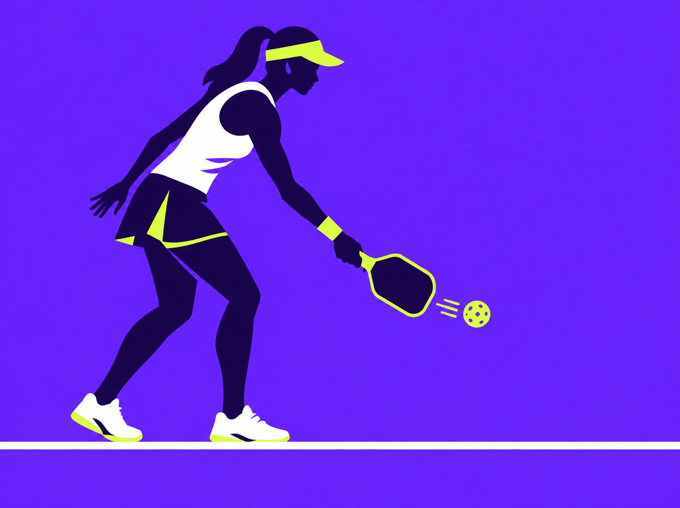 Illustration of a player serving